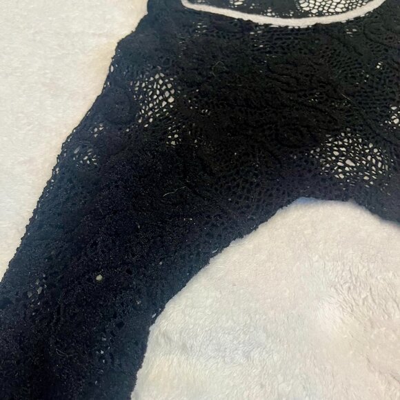 Daytrip, Gray & Black Lace Half-Sleeve Top, Size XS - Picture 7 of 12